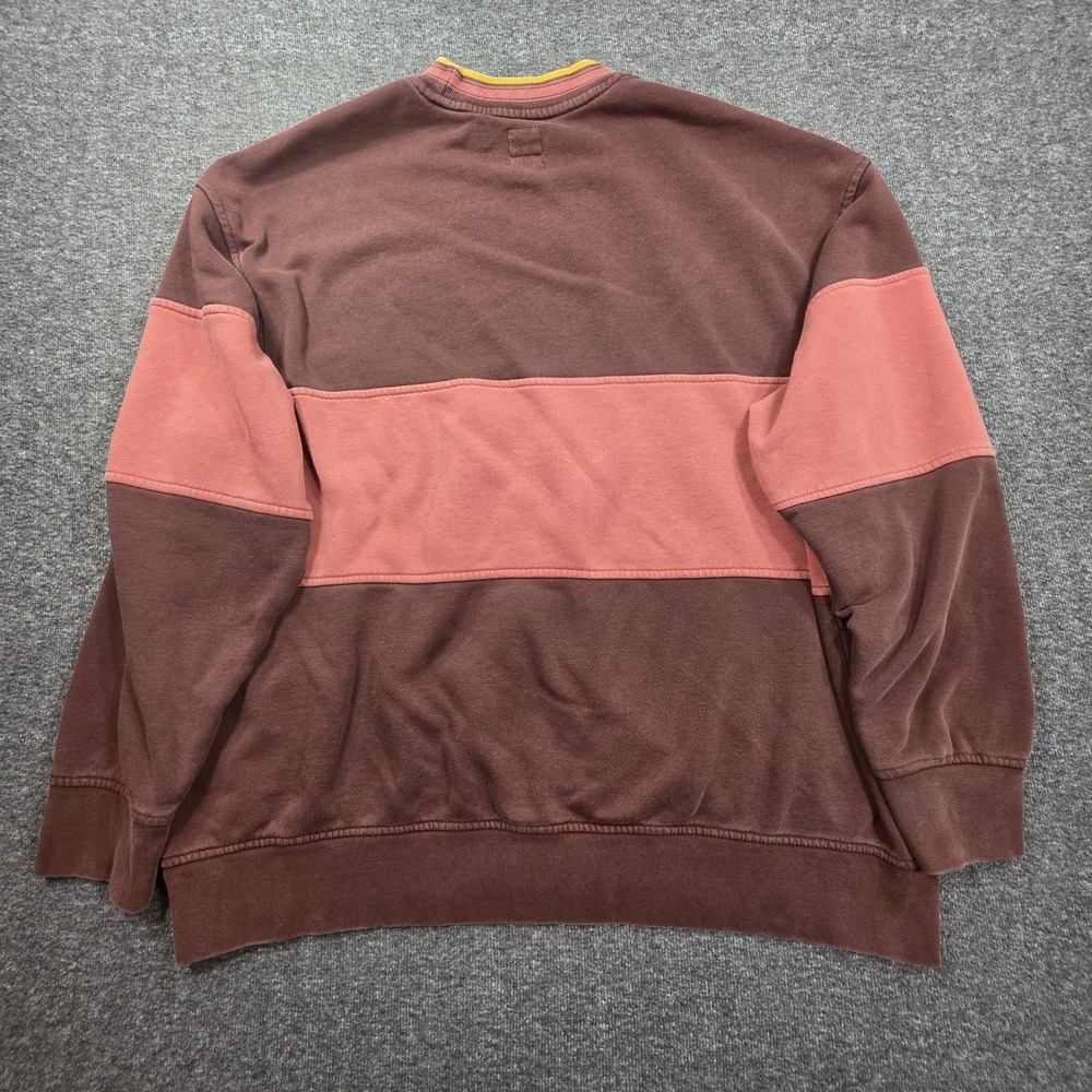 Levi's Sweatshirt Adult Size XL Brwn/Red Colorblock CrewNeck Relaxed Embroidered - Picture 9 of 9